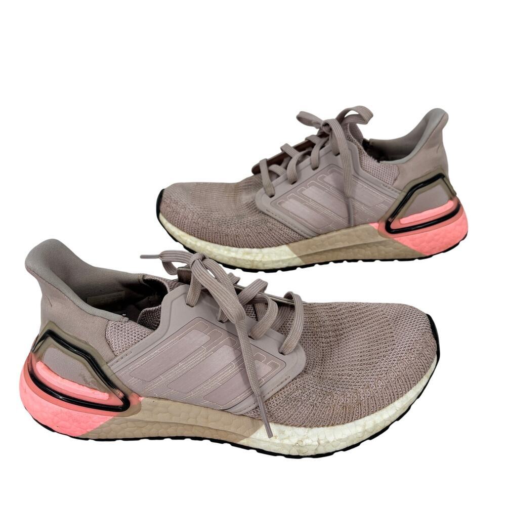 Adidas Ultra Boost Sneaker Size 7 Beige Pink Athletic Lace Up Shoes Primeblue